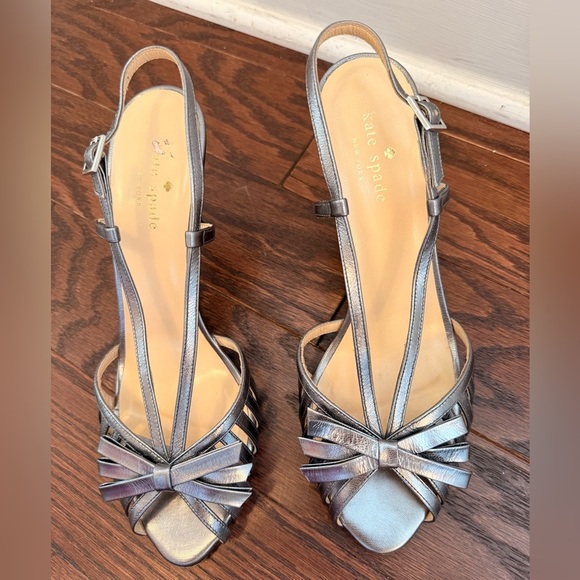 Kate Spade silver stone  Heels size 8.5 - Picture 3 of 6